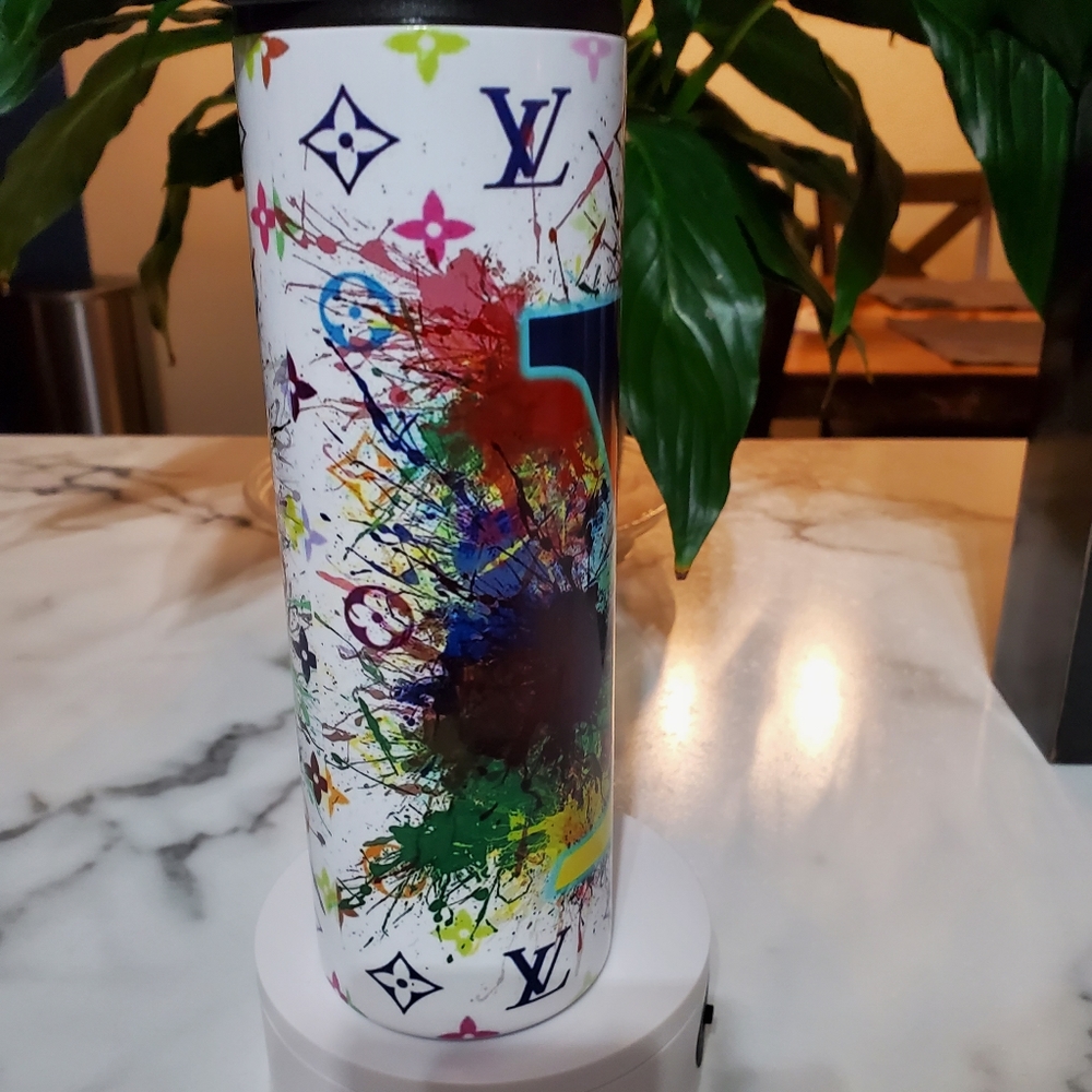 Graffiti Print Custom Luxury Brands 20oz Tumbler with duo lids ๐sale - Picture 4 of 9